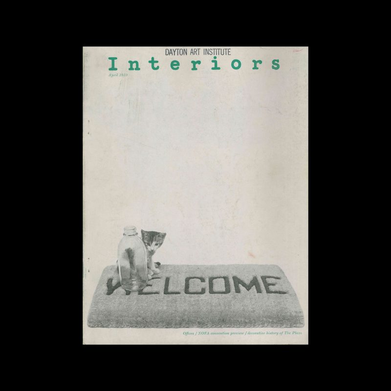 Interiors, April 1959. Cover design by Ernest Costa