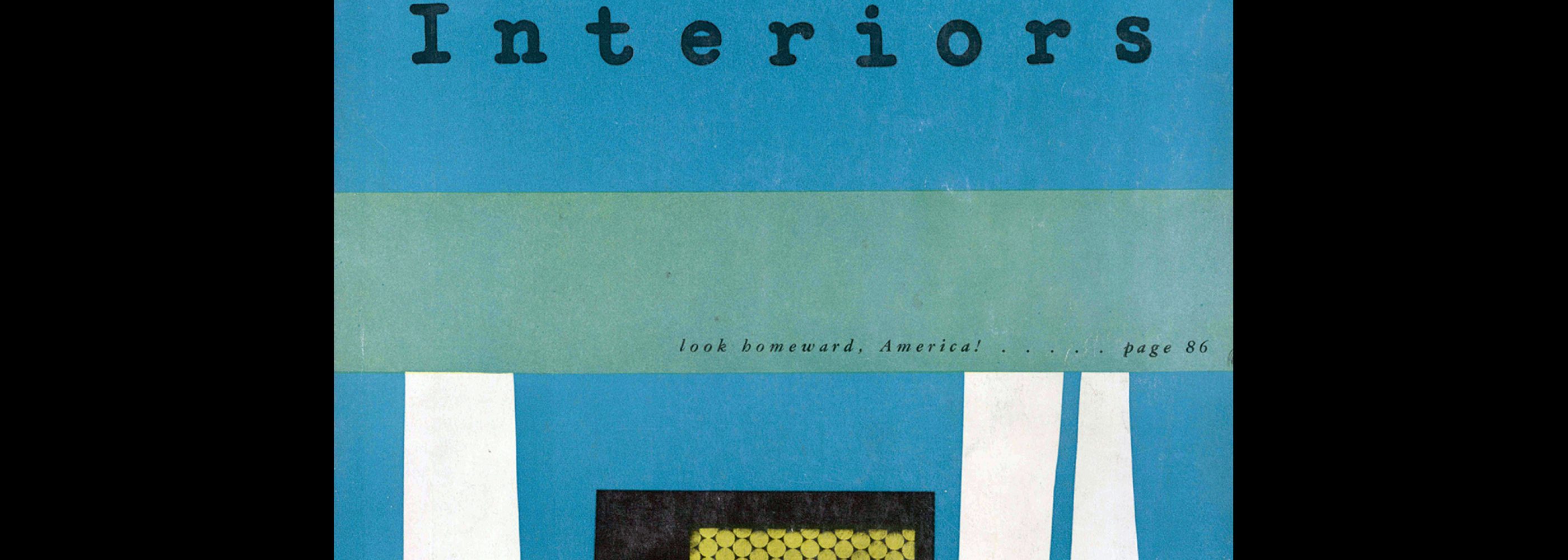Interiors, February 1955. Cover design by Harold Krisel
