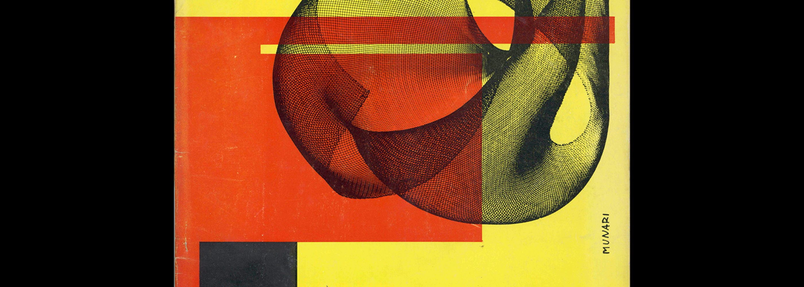 Interiors + Industrial Design, August 1955. Cover design by Bruno Munari