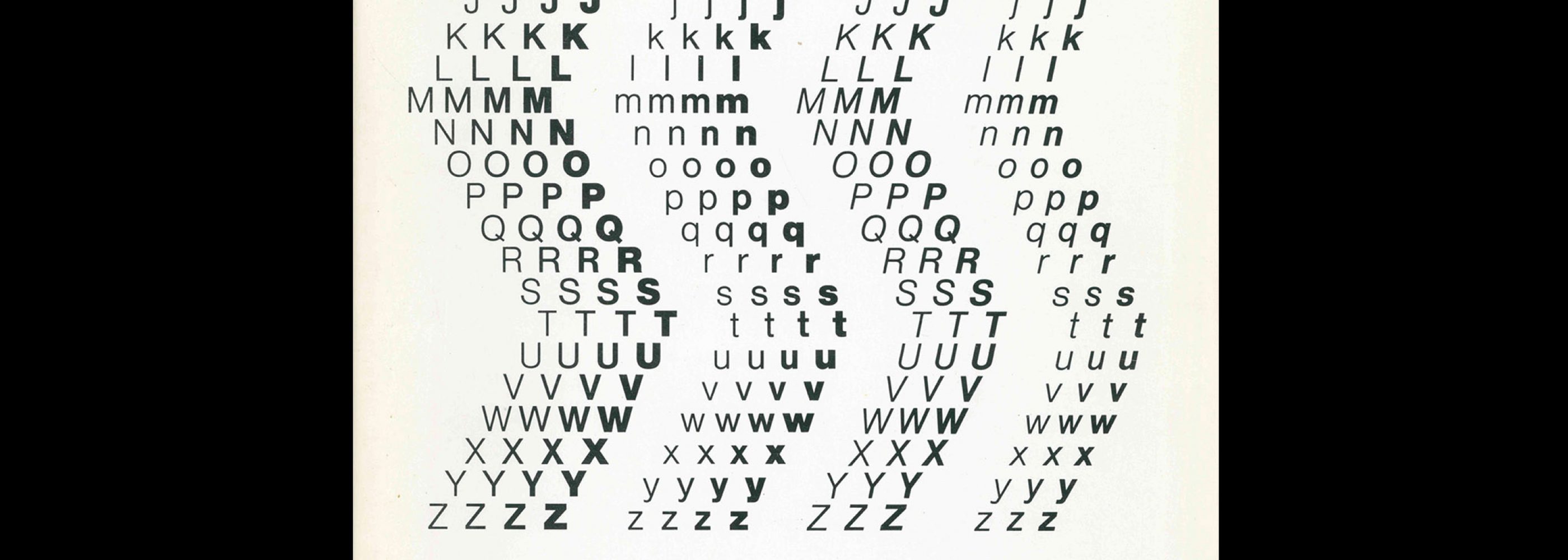 Letterproef Helvetica, Type specimen