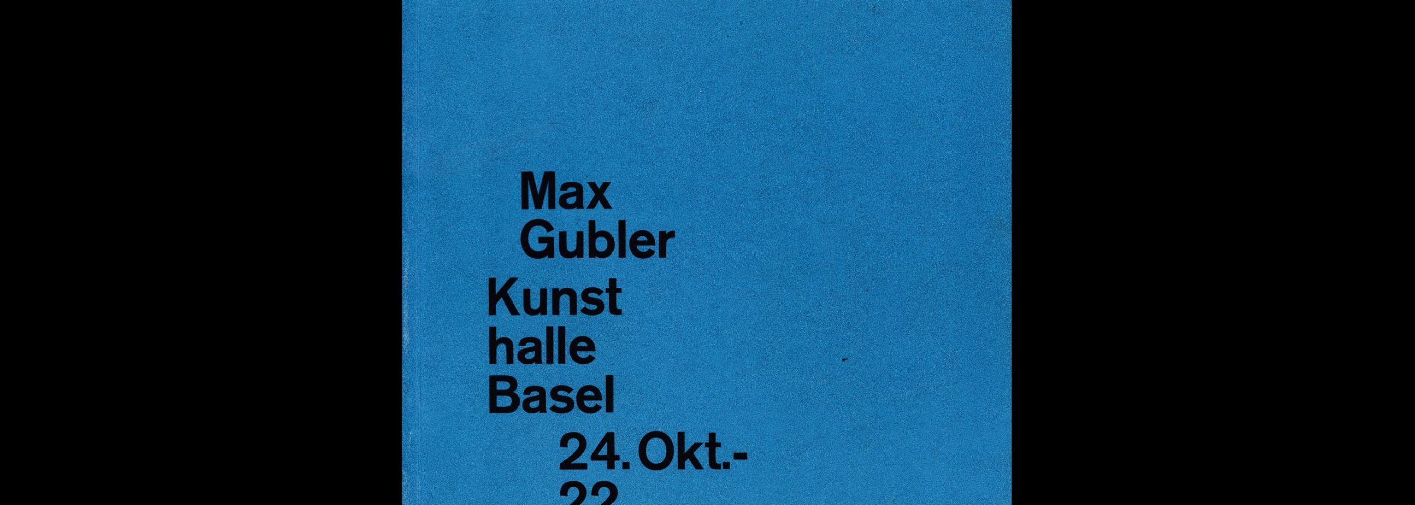 Max Gubler, Kunsthalle Basel, 1959 designed by Armin Hofmann