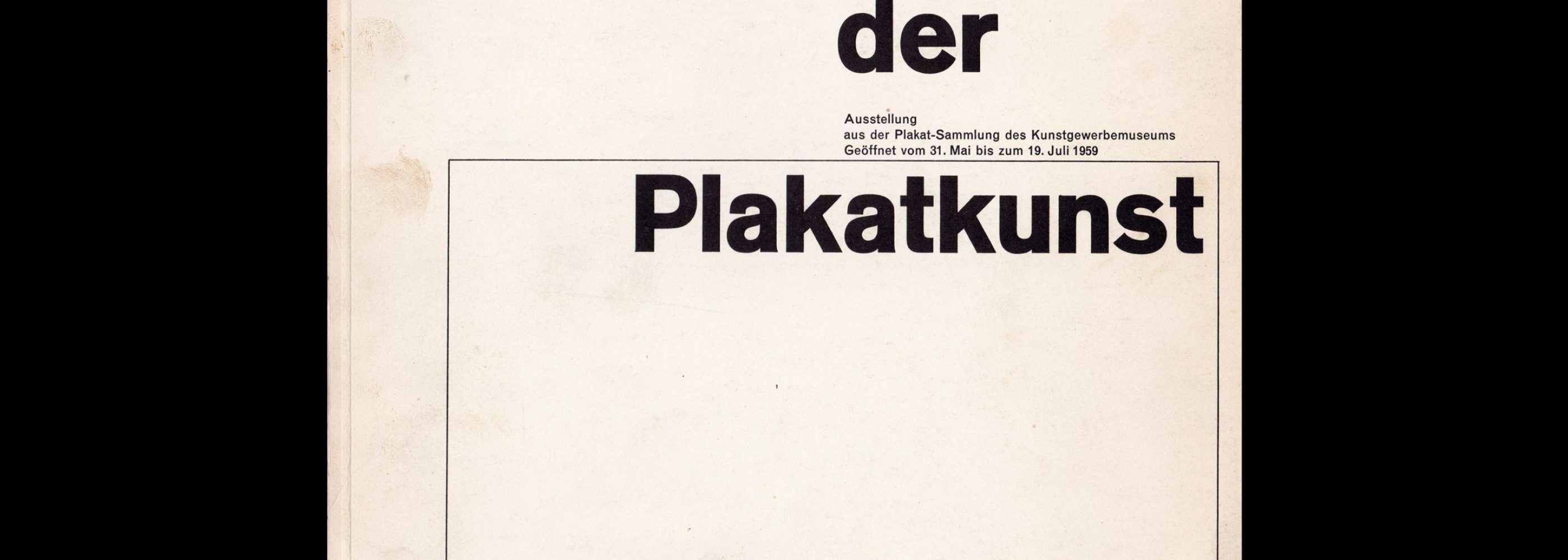 Meister der Plakatkunst, Kunstgewerbemuseum, Zurich, 1959. Designed by Siegfried Odermatt.