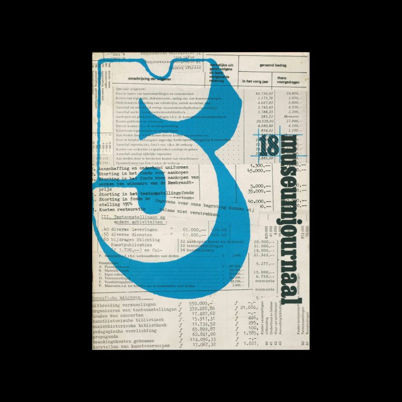 Museumjournaal, Serie 18 no5, 1973. Frank Steenhagen (cover), Jurriaan Schrofer (layout)
