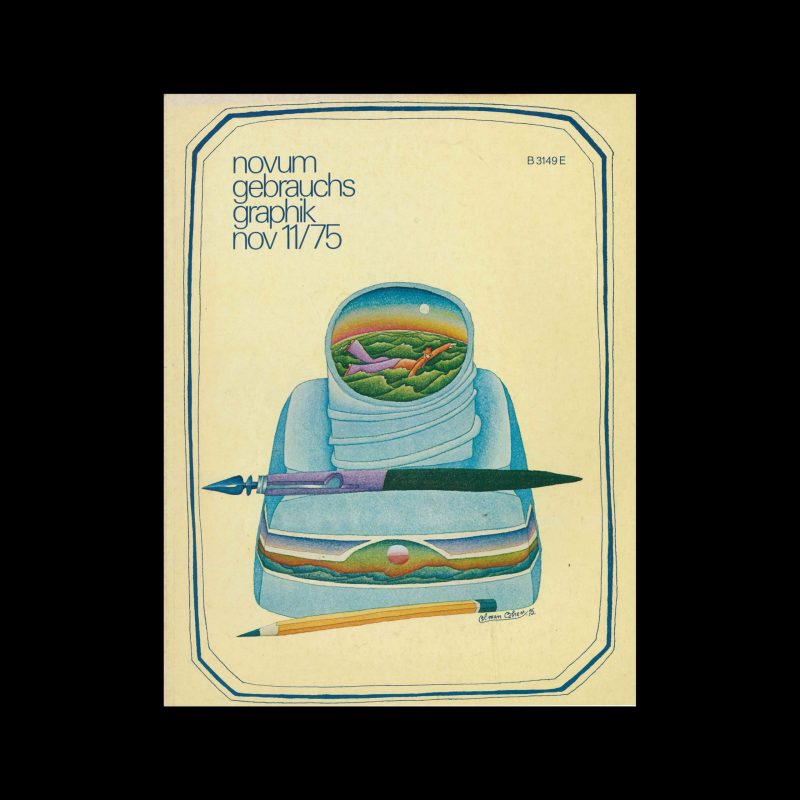 Novum Gebrauchsgraphik, 11, 1975. Cover design by Colman Cohen