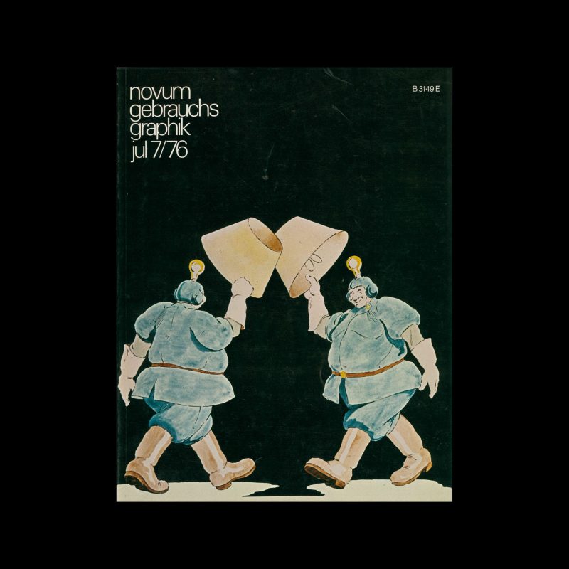 Novum Gebrauchsgraphik, 7, 1976. Cover design by Jean Alessandrini