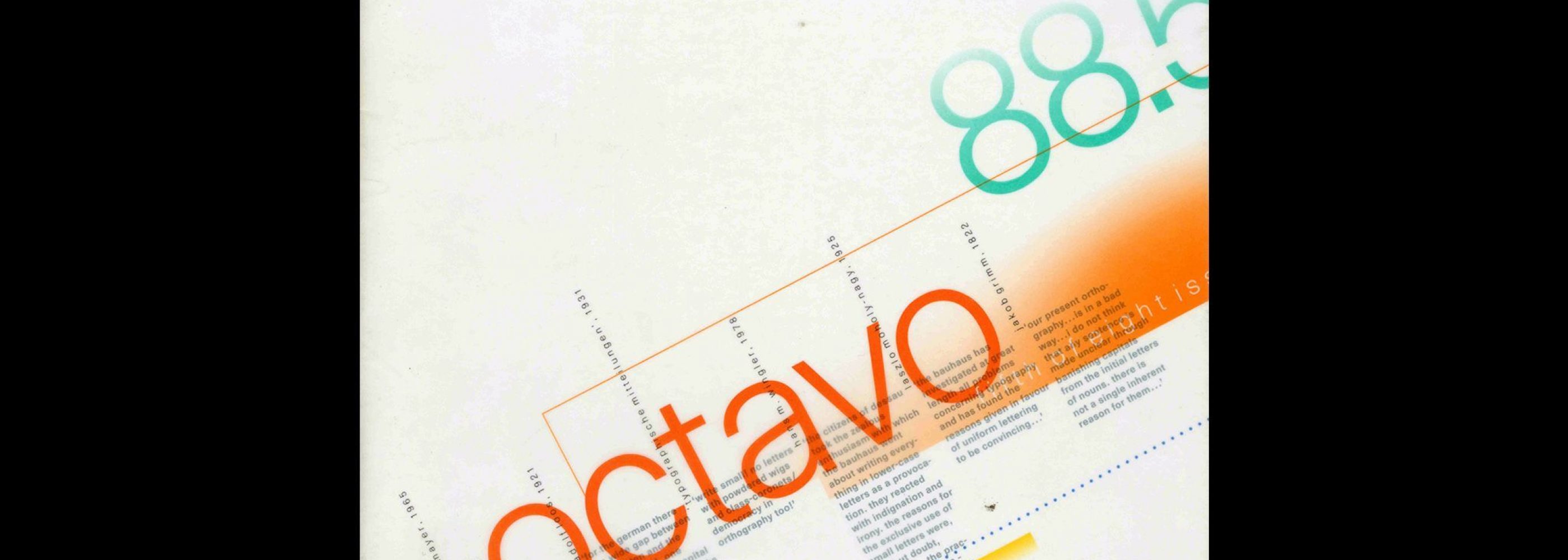 Octavo Issue 88.5, 1988. Designed and edited by 8VO