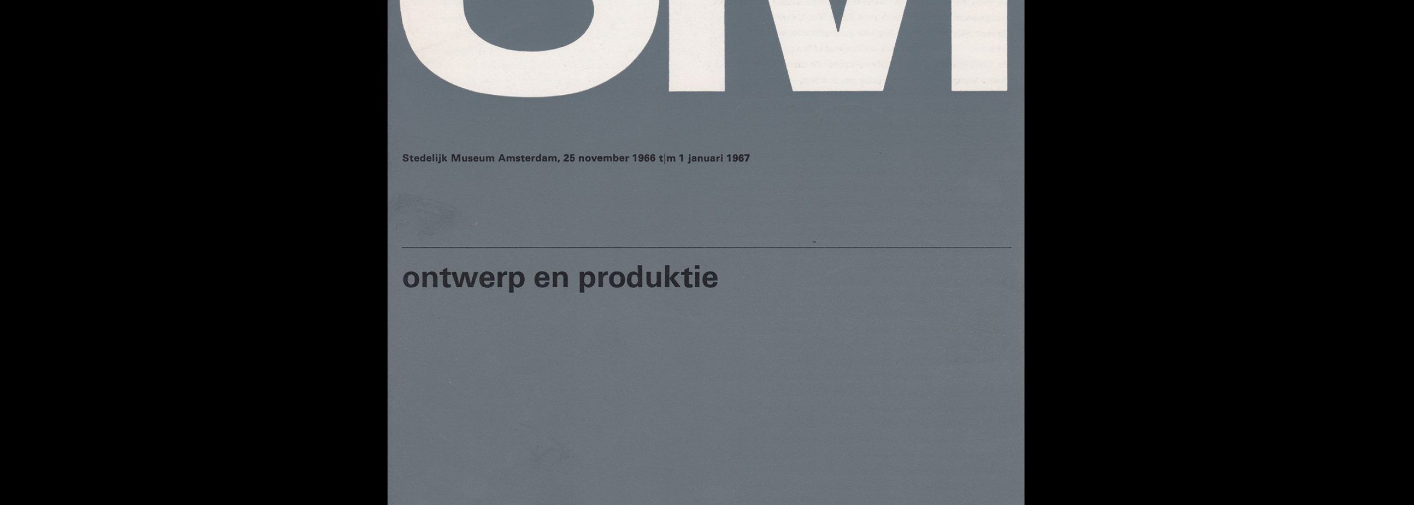 Ontwerp en Produktie, Stedelijk Museum, Amsterdam, 1966 designed by Wim Crouwel (Total Design)