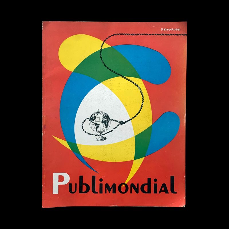 Publimondial 30, 1950, cover design by Pierre Fix-Masseau