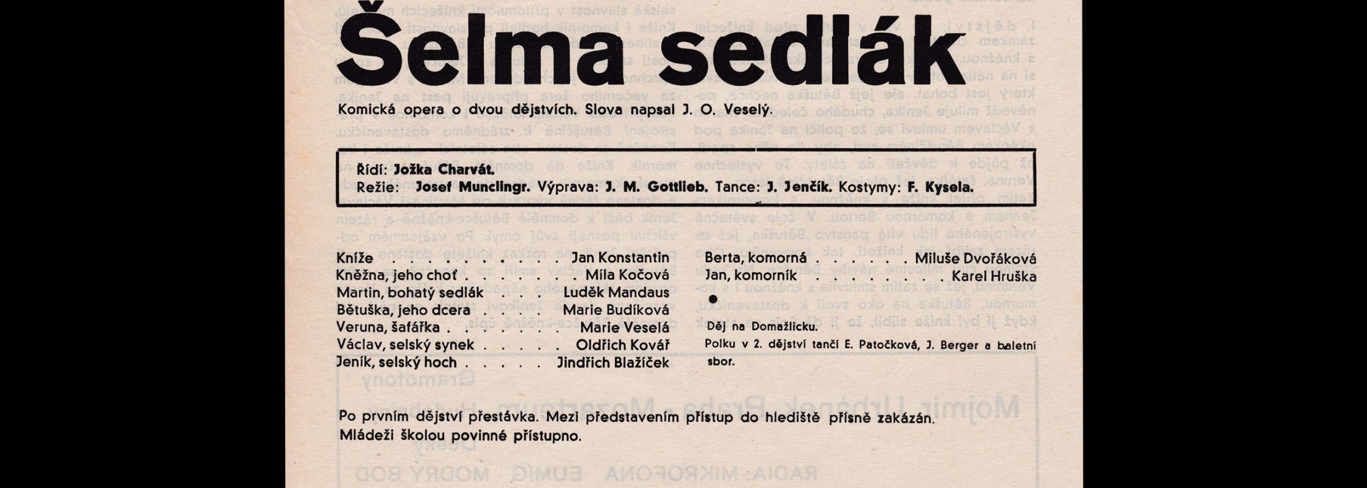 Šelma sedlák designed by Ludislav Sutnar