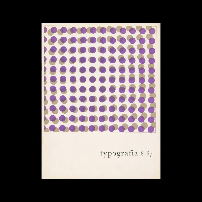 Typografia, ročník 67, 08, 1967. Cover design by Vladimír Lutterer