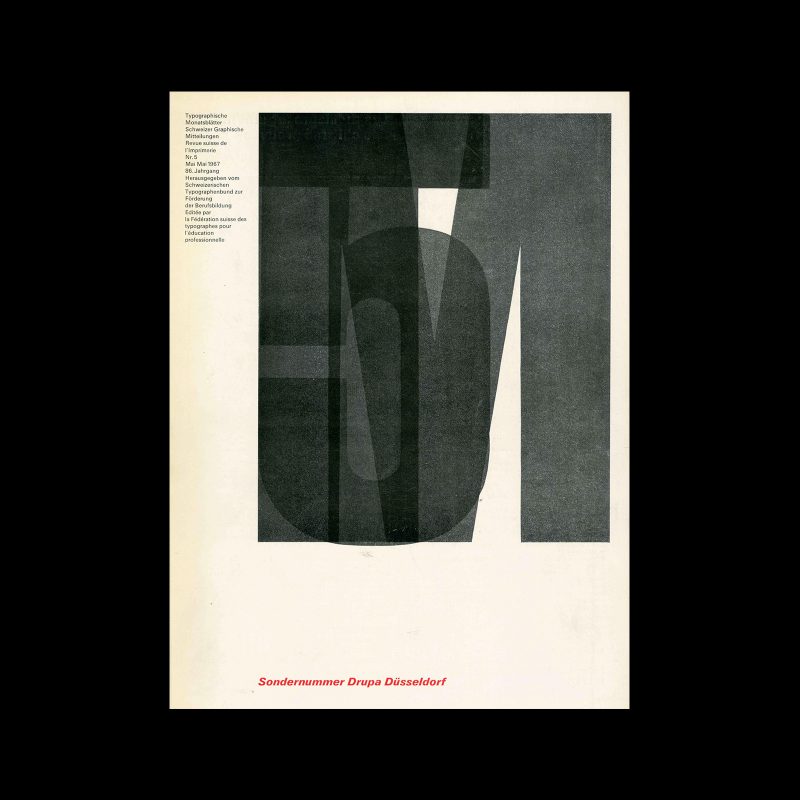 Typografische Monatsblätter, 5, 1967. Cover design by Emil Ruder