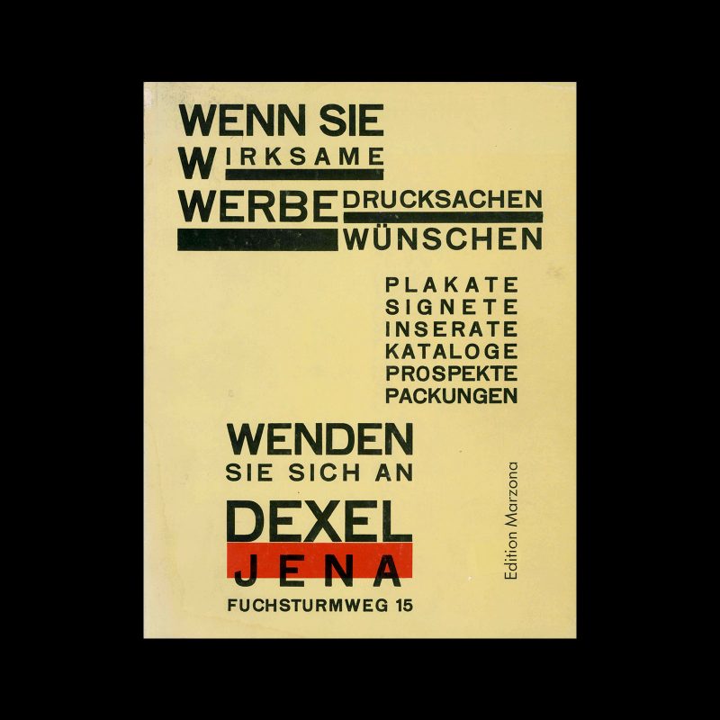Walter Dexel, Neue Reklame, 1987