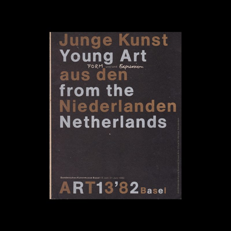 Young Art from the Netherlands, Sonderscha Kunstmesse Basel, 1982 designed by Jan Van Toorn