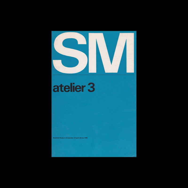 Atelier 3, Stedelijk Museum, Amsterdam, 1966 designed by Wim Crouwel and Ben Bos. (Total Design)