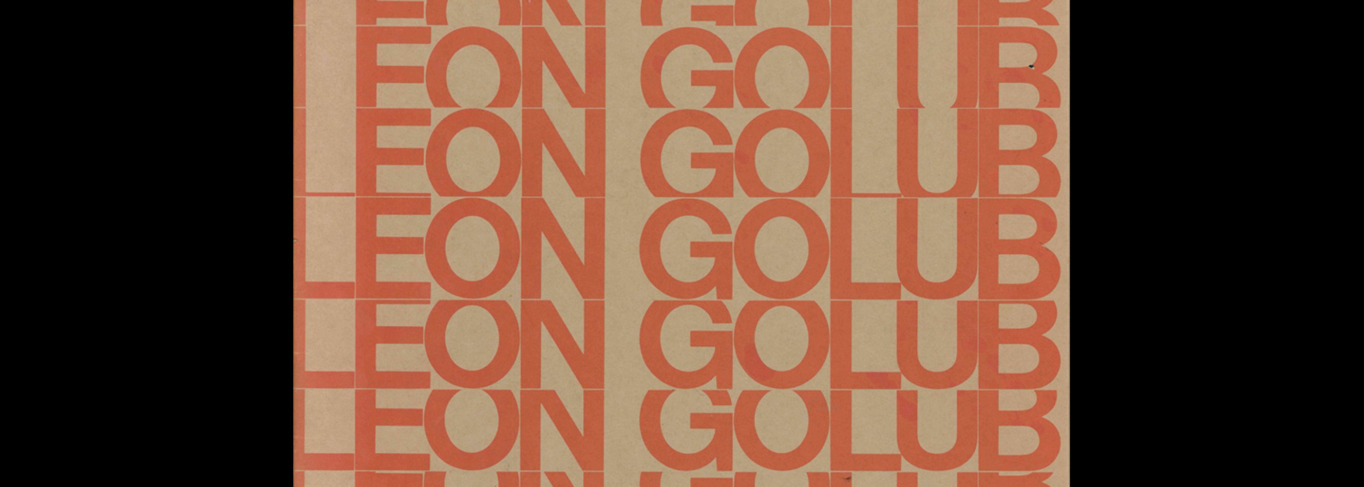 Leon Golub: Paintings, 1970. Hayden Gallery, MIT. Cover design by Jacqueline Casey
