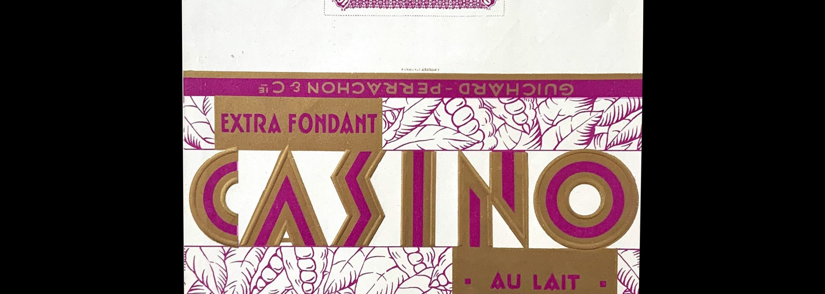 Casino vintage chocolate label